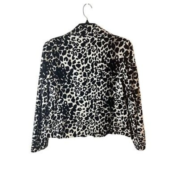 Nygard Collection Womens Blazer Size 14 Leopard Print Velvet Animal Print - Picture 3 of 9